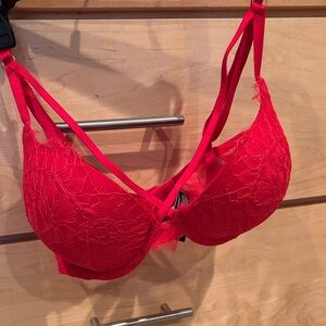 Victoria's Secret Fiery Red Lace Bra
